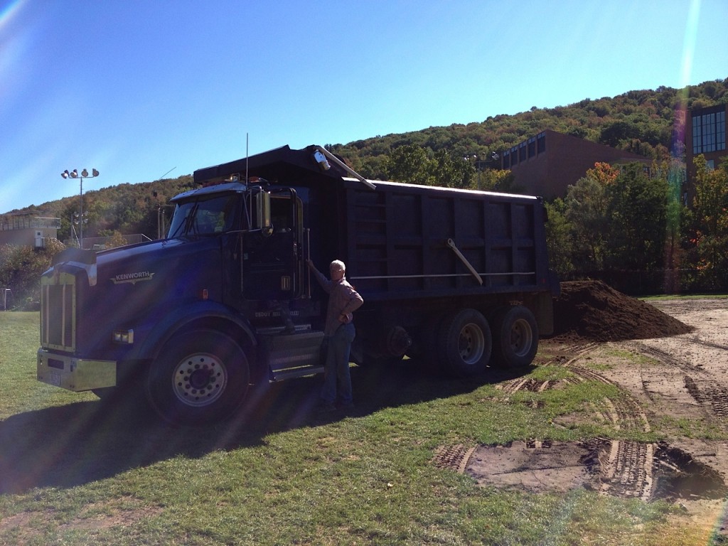 Roger McGraw excavator on site